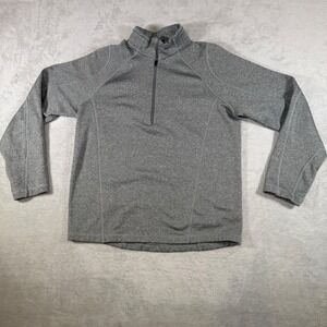Obermeyer Marathon Top Mens Medium Gray Quarter Zip Pullover Fleece 37230
